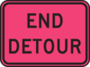 End Detour Clip Art